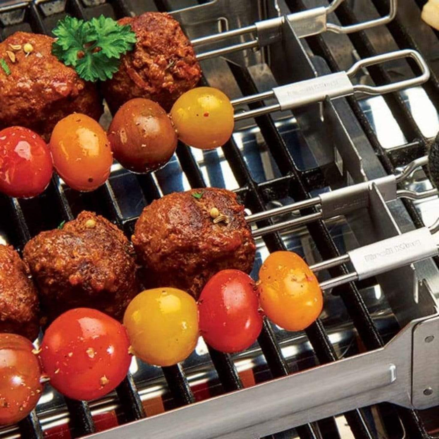 Broil King 4-Piece Stainless Steel Dual Prong Skewer Set