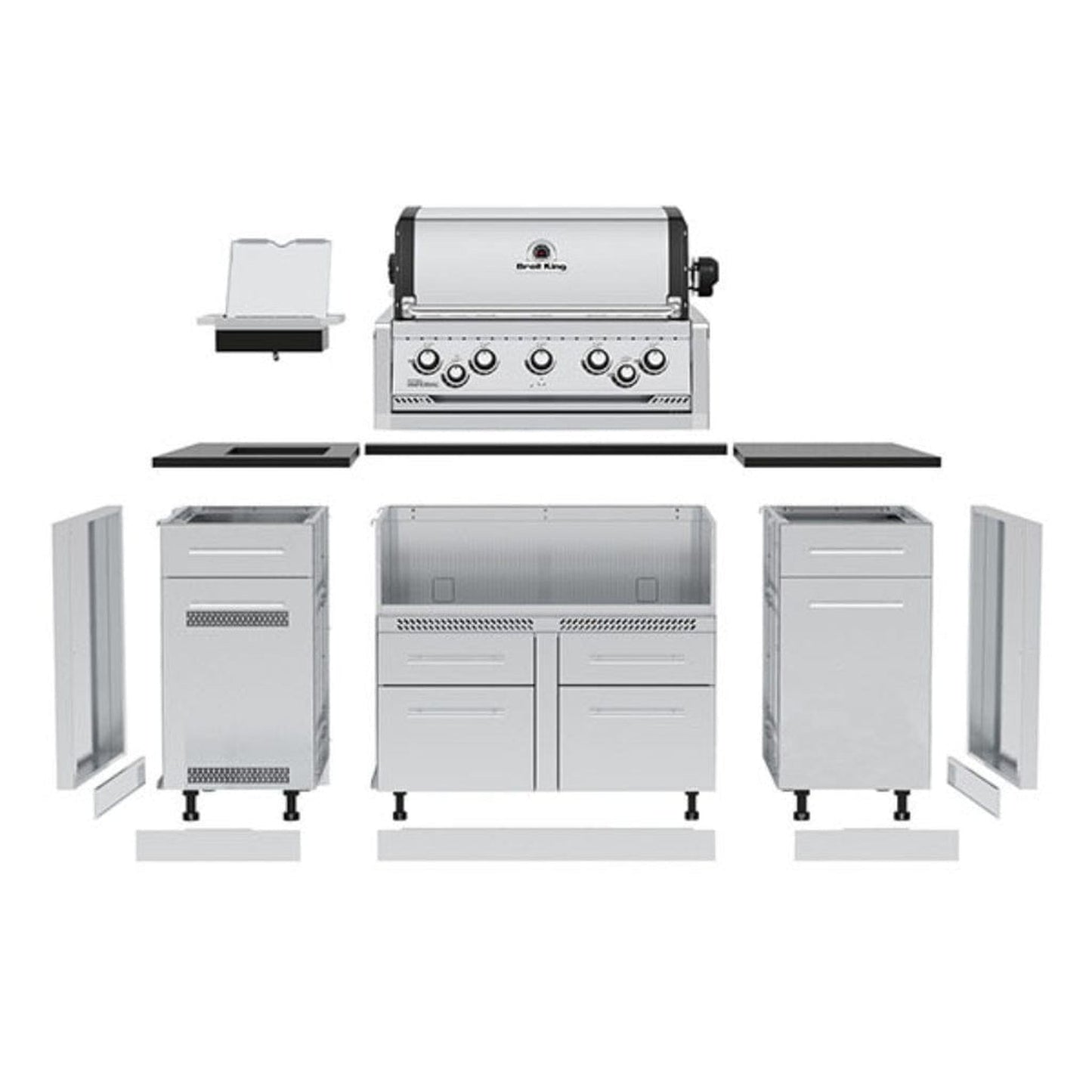 Broil King 79" 5-Burner Imperial S 590i Gas Grill Center w/ Side