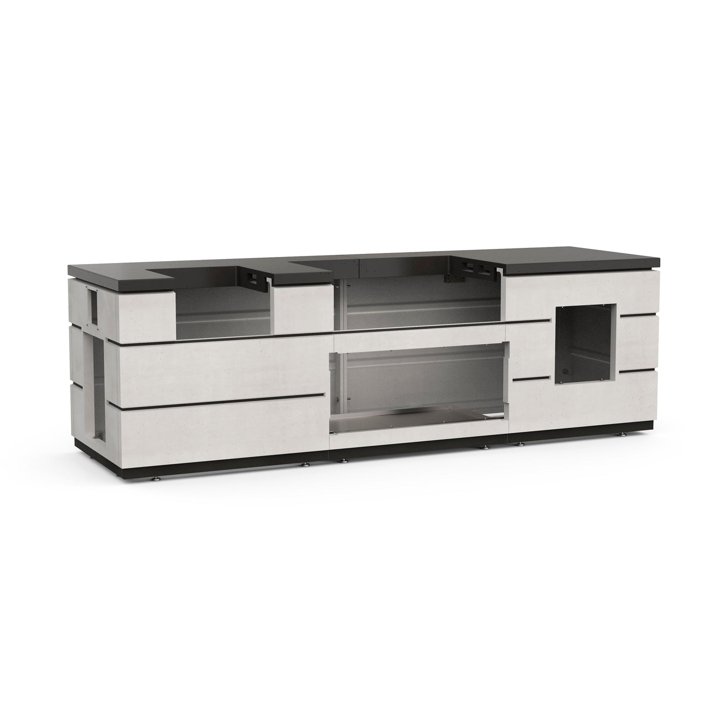 Fire Magic 115" White Aspen Contemporary Pre-Fab Grill Island
