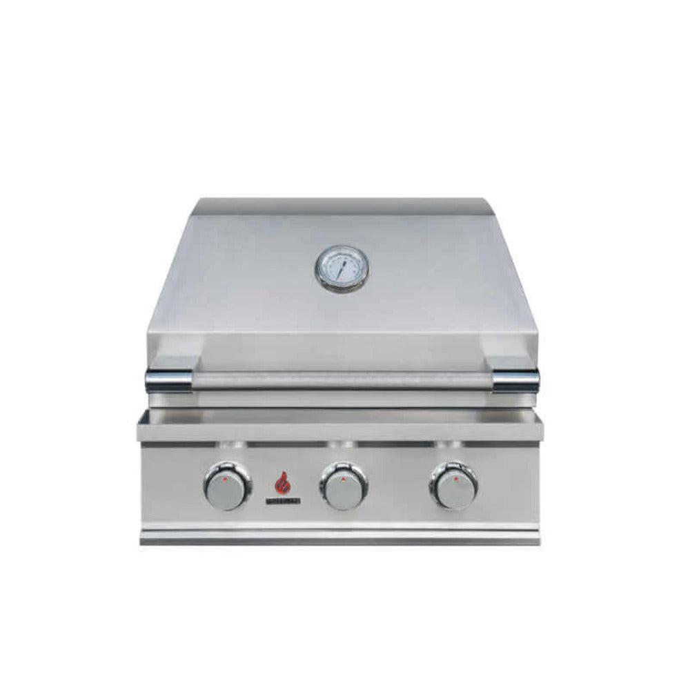 TrueFlame E Series 25" Stainless Steel 3-Burner Built-In Propane Gas Grill