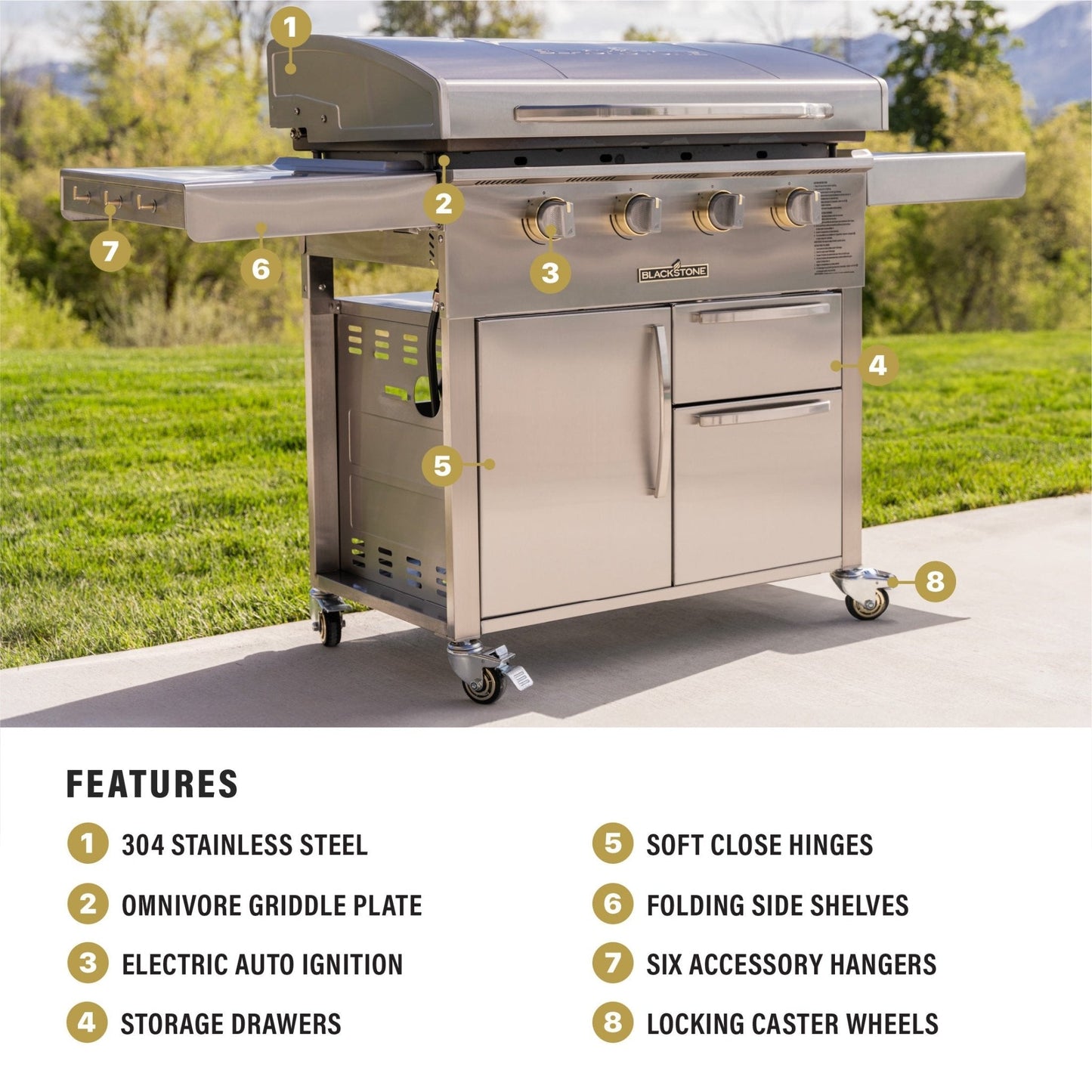 Blackstone Select 36" Griddle with Storage Cabinet | Complete Outdoor