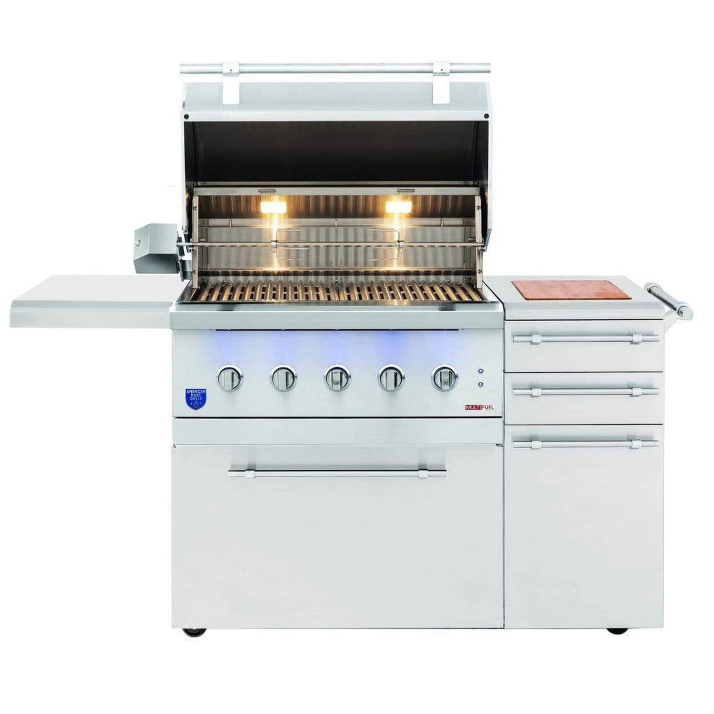 American Made Grills by Summerset Encore Series 36" 5-Burner Freestanding Hybrid Grill