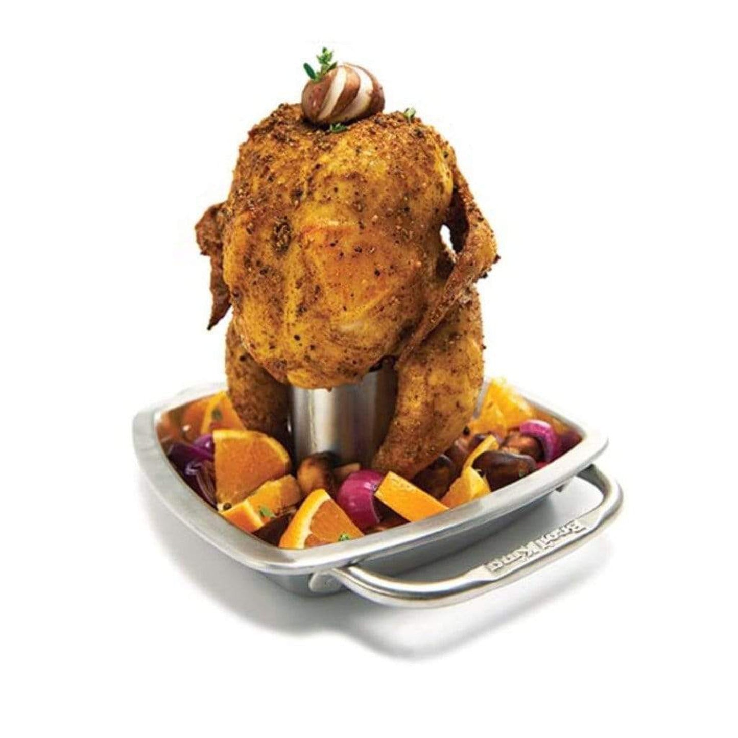 Broil King 11" Stainless Steel Premium Chicken Roaster w/ Pan