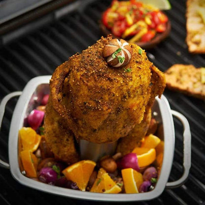 Broil King 11" Stainless Steel Premium Chicken Roaster w/ Pan
