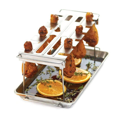 Broil King 16" Stainless Steel Roaster Wing Rack w/ Pan