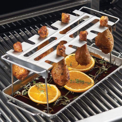 Broil King 16" Stainless Steel Roaster Wing Rack w/ Pan