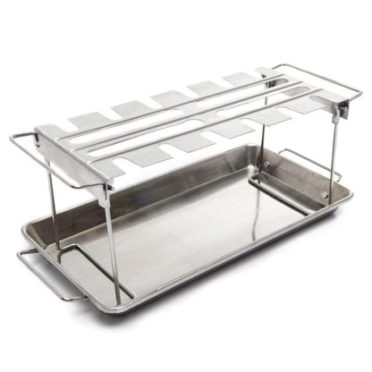 Broil King 16" Stainless Steel Roaster Wing Rack w/ Pan