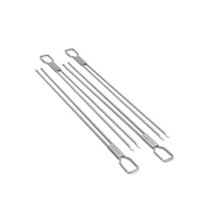 Broil King 4-Piece Stainless Steel Dual Prong Skewer Set