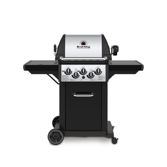 Broil King 51" 3-Burner Black Monarch 390 Gas Grill w/ Side Burner &