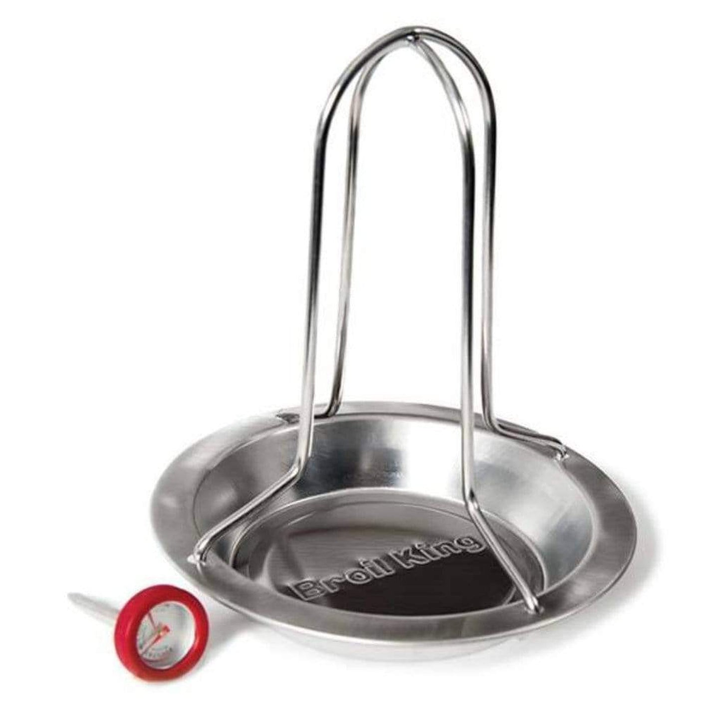 Broil King 8" Stainless Steel Chicken Roaster w/ Thermometer