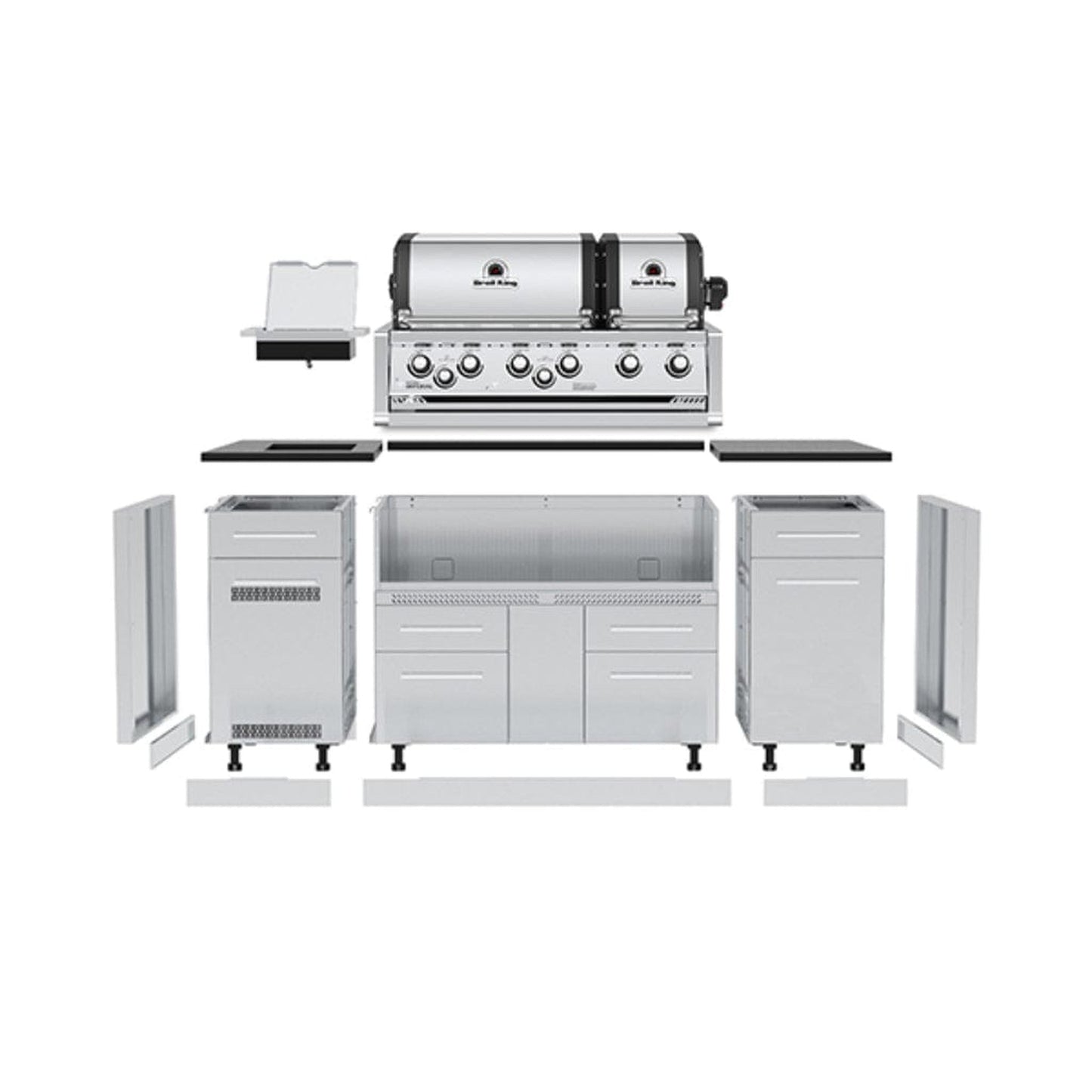 Broil King 86" 6-Burner Imperial S 690i Gas Grill Center w/ Side