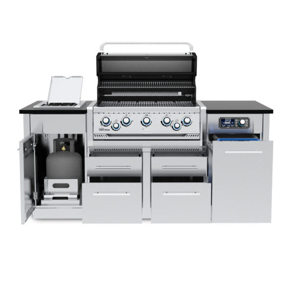 Broil King Imperial QS 590i Propane Gas Grill Island With iQue