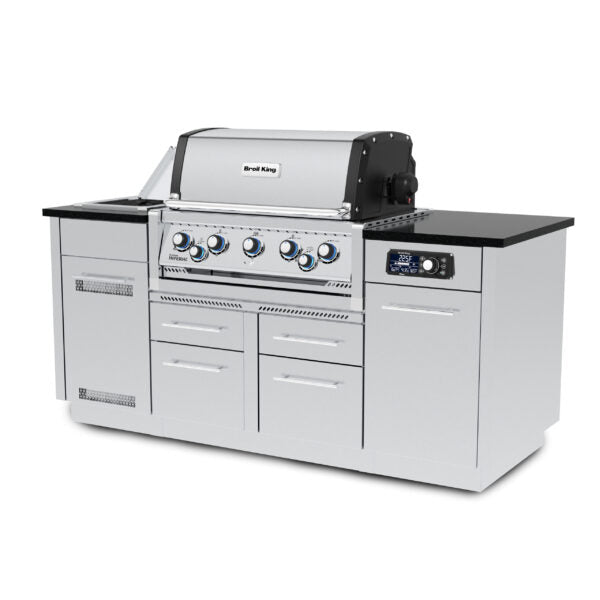 Broil King Imperial QS 590i Propane Gas Grill Island With iQue
