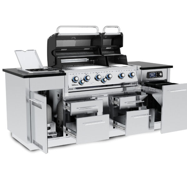 Broil King Imperial QS 690i Propane Gas Grill Island With iQue