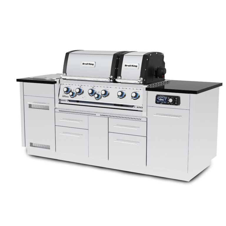 Broil King Imperial QS 690i Propane Gas Grill Island With iQue