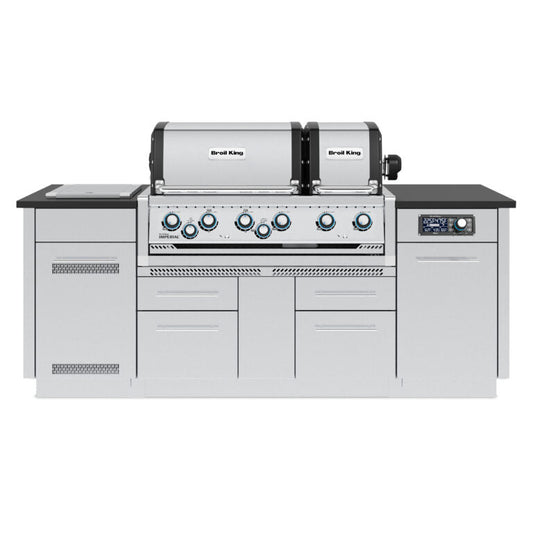 Broil King Imperial QS 690i Propane Gas Grill Island With iQue