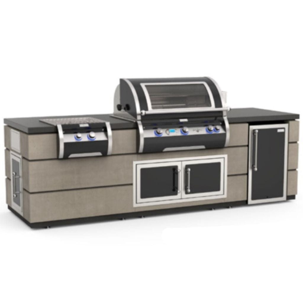 Fire Magic 115" Contemporary Pre-Fab GFRC Island w/ Polished Black