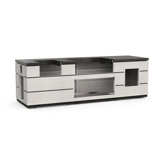 Fire Magic 115" White Aspen Contemporary Pre-Fab Grill Island