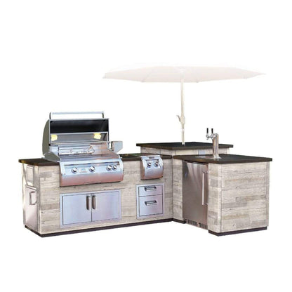 Fire Magic 116" L-Shaped Reclaimed Wood Island System w/ Polished