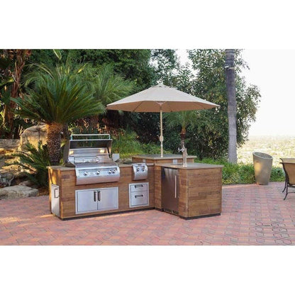 Fire Magic 116" L-Shaped Reclaimed Wood Island System w/ Polished