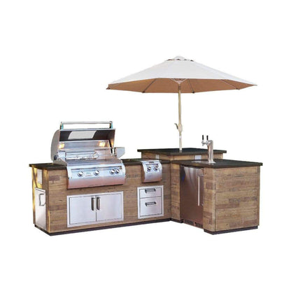 Fire Magic 116" L-Shaped Reclaimed Wood Island System w/ Polished