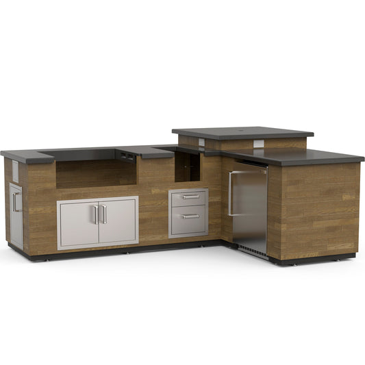 Fire Magic 116" Reclaimed L-Shaped Wood Island Bundle With French