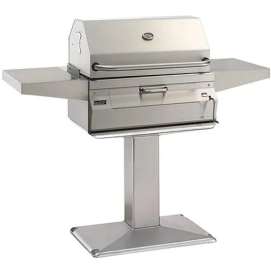 Fire Magic 24" 22-SC01C-P6 Legacy Charcoal Grill On Patio Post