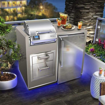 Fire Magic ID251-R-44SM Electric Grill Island Bundle w/ Refrigerator