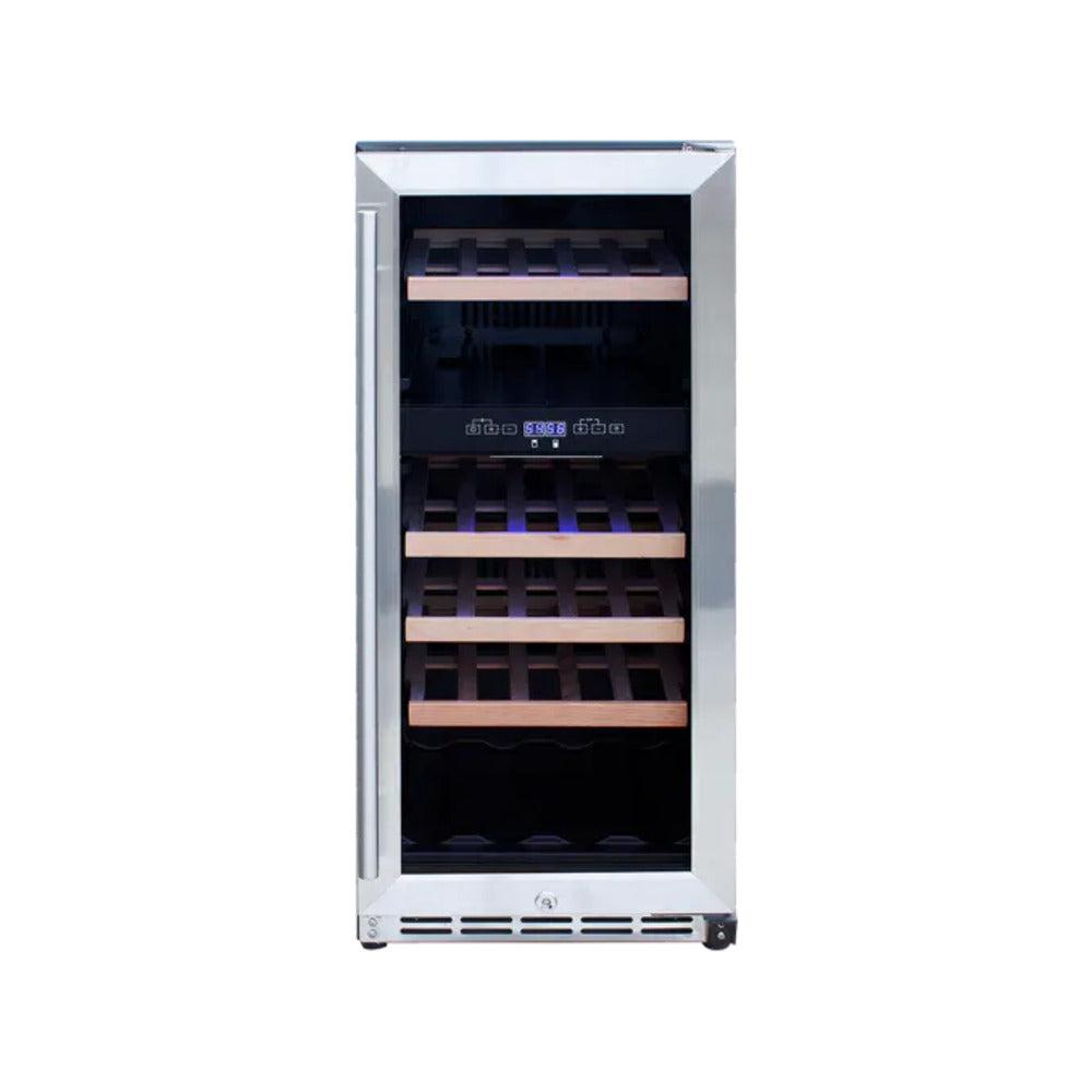 TrueFlame 15" Outdoor Rated Double Zone Wine Cooler