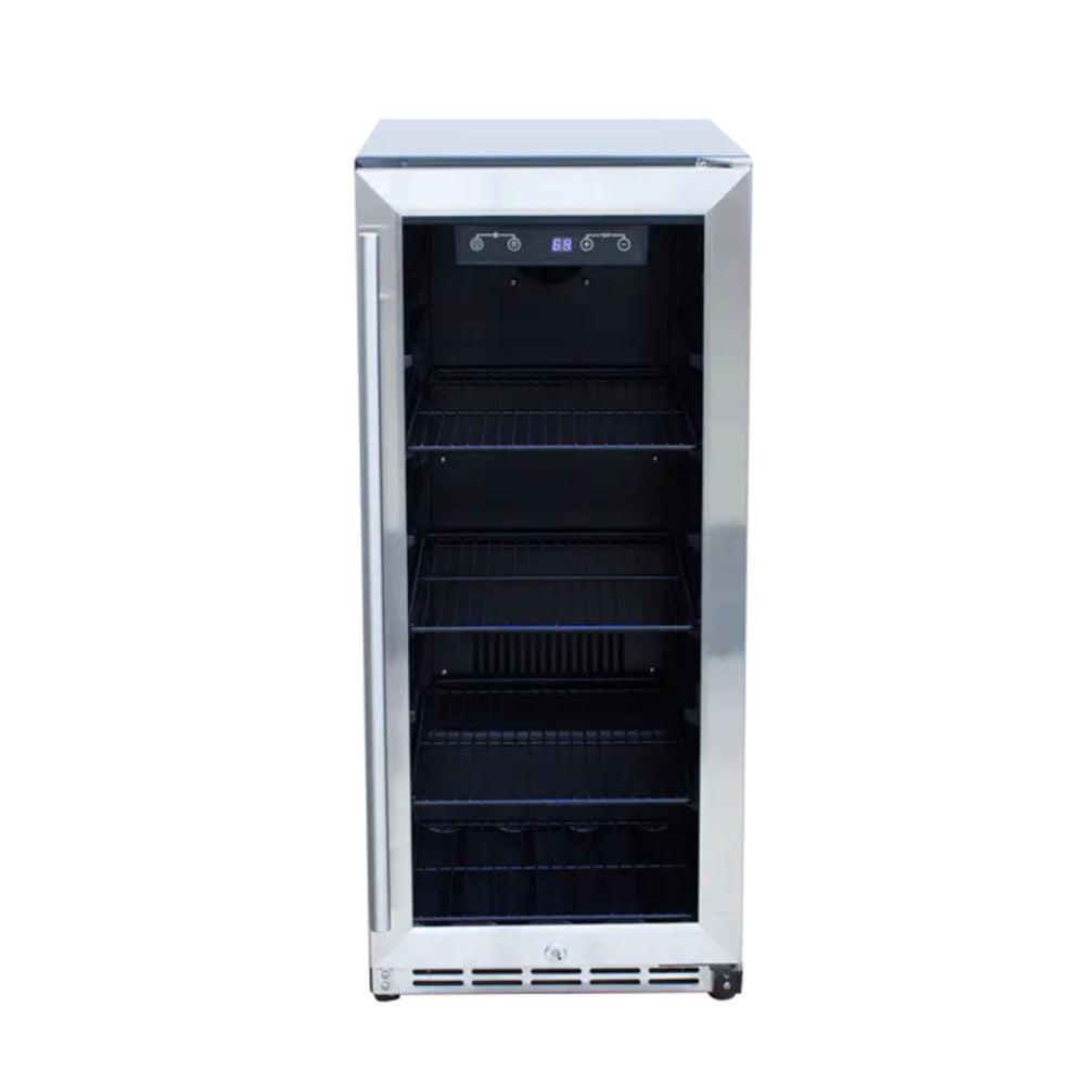 TrueFlame 15" Outdoor Rated Fridge with Glass Door