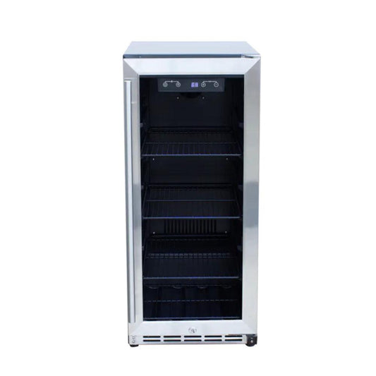 TrueFlame 15" Outdoor Rated Fridge with Glass Door