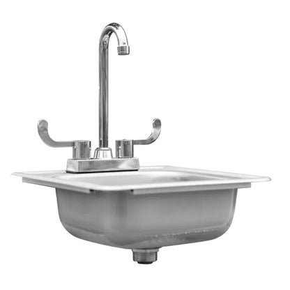 TrueFlame 15" x 15" Stainless Steel Drop-In Sink