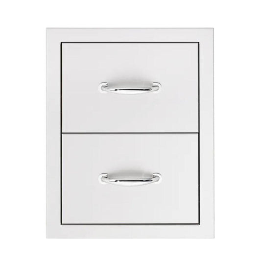 TrueFlame 17" Stainless Steel Double Drawer Masonry Frame Return