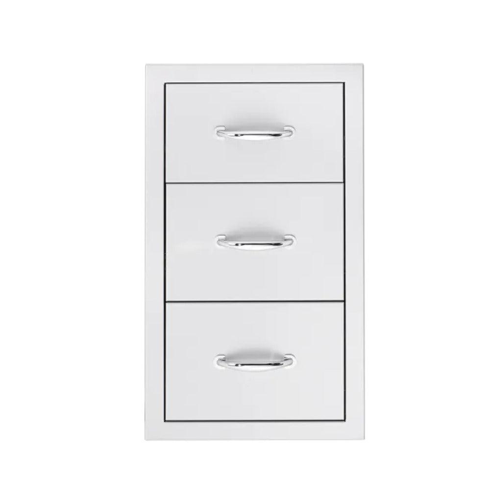 TrueFlame 17" Stainless Steel Triple Vertical Drawer