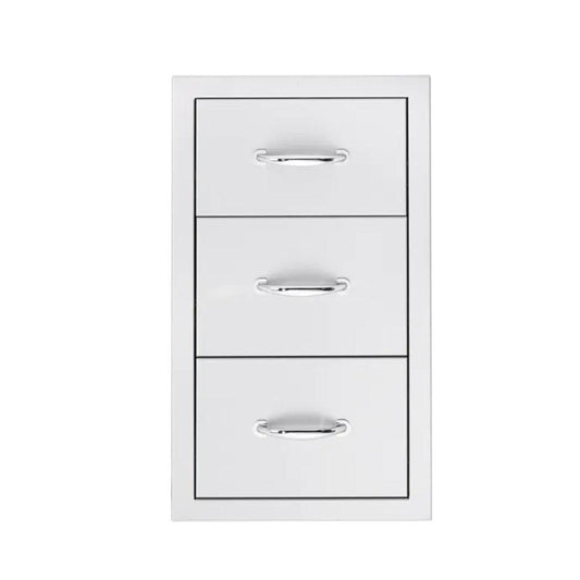 TrueFlame 17" Stainless Steel Triple Vertical Drawer