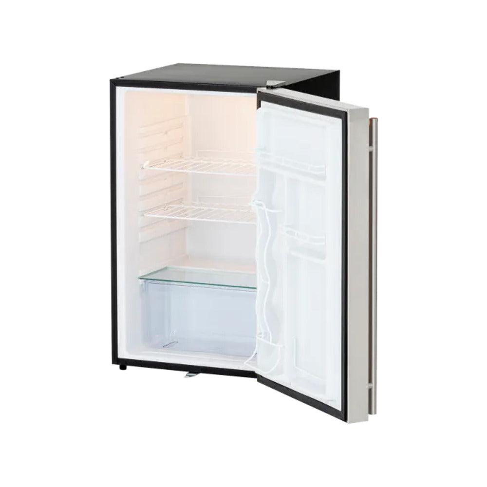 TrueFlame 21" 4.2c Deluxe Compact Fridge - Open from Left