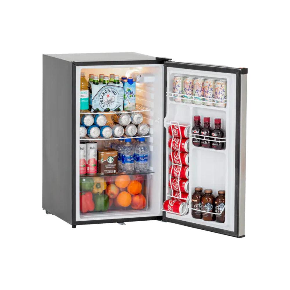 TrueFlame 21" 4.2c Standard Compact Fridge - Open from Left