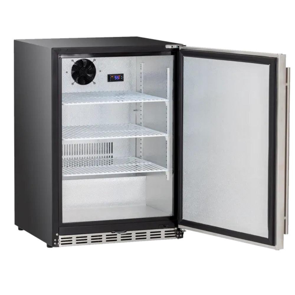 TrueFlame 24" 4.2c Standard Compact Fridge - Open from Left
