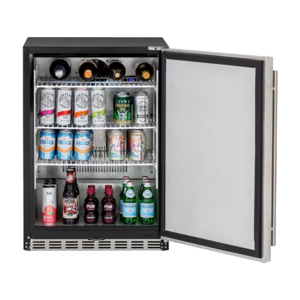 TrueFlame 24" 4.2c Standard Compact Fridge - Open from Left