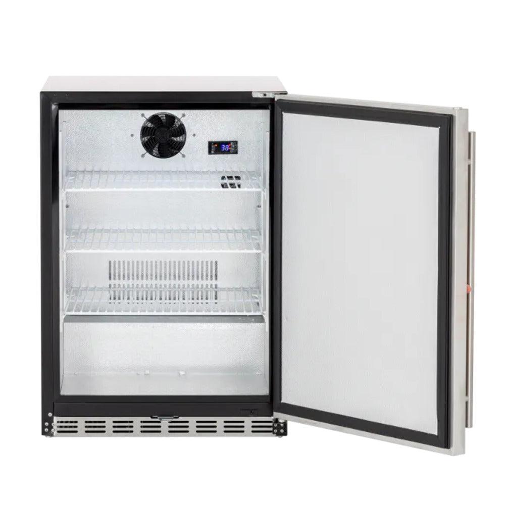 TrueFlame 24" 5.3c Deluxe Compact Fridge - Open from Left