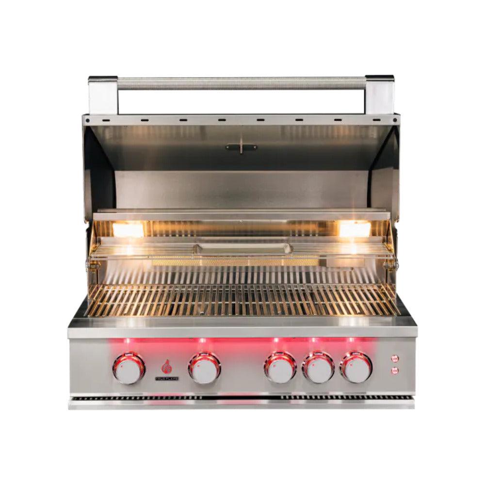 TrueFlame 32" Stainless Steel 4-Burner Built-In Natural Gas Grill