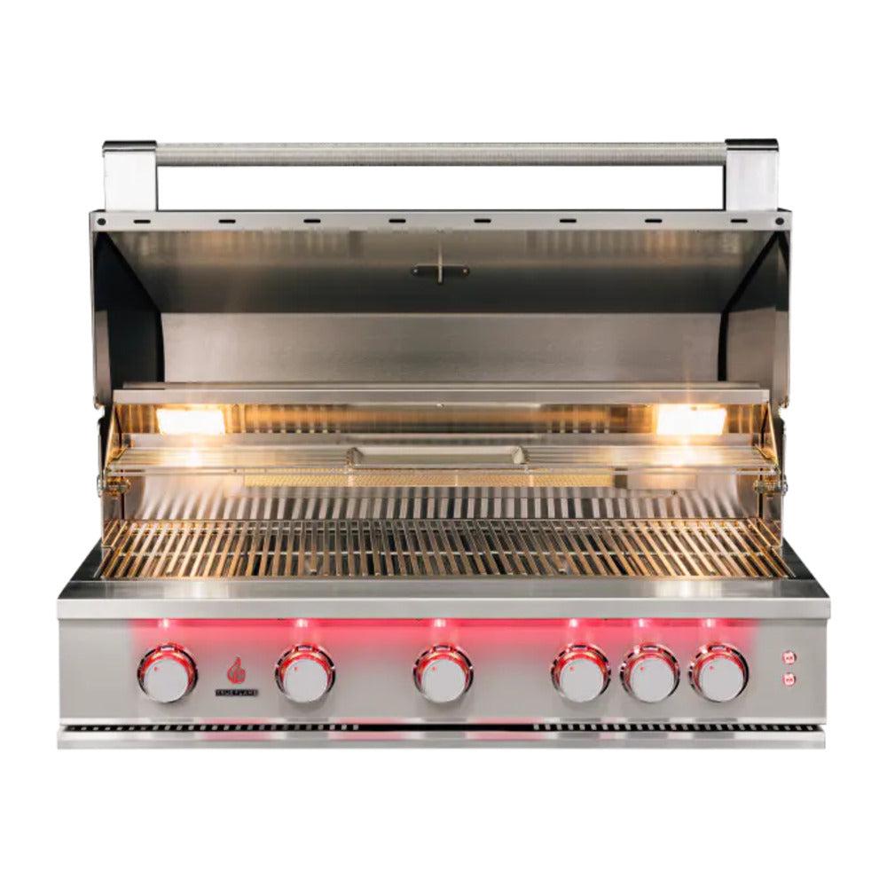TrueFlame 40" Stainless Steel 5-Burner Built-In Propane Gas Grill