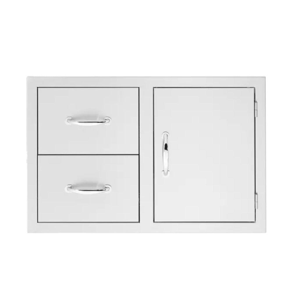 TrueFlame 42" Stainless Steel 2-Drawers and Access Door Combo