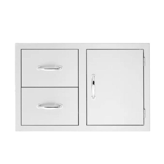 TrueFlame 42" Stainless Steel 2-Drawers and Access Door Combo