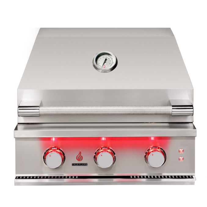 TrueFlame E Series 25" Stainless Steel 3-Burner Built-In Natural Gas Grill