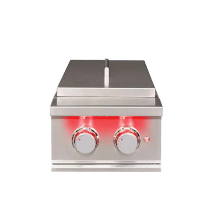 TrueFlame Stainless Steel Propane Gas Double Side Burner
