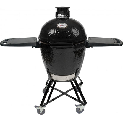 Primo Round Ceramic Charcoal Grill All-In-One | Stand, Shelves &